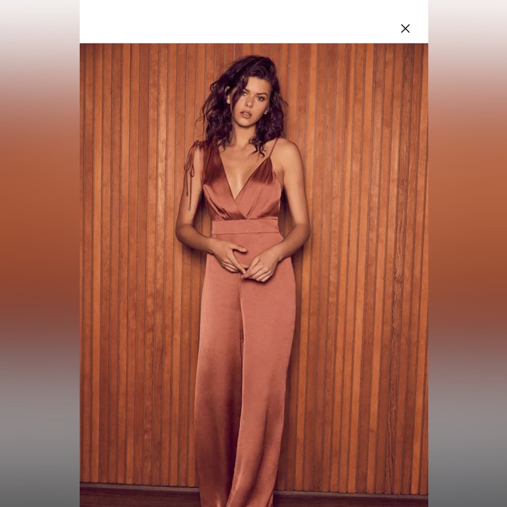 Lulus satin jumpsuit